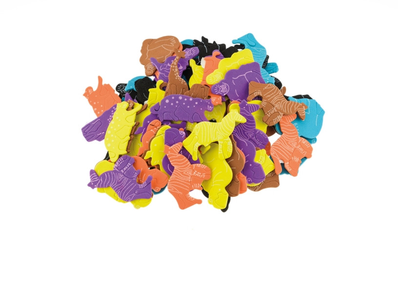 Naklejki z pianki Dzikie zwierzęta 98szt Brewis